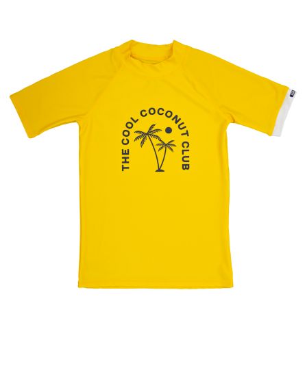 JUJA - UV Swim shirt with short sleeves for children - UPF50+ - Cool Coconut - Sunny yellow