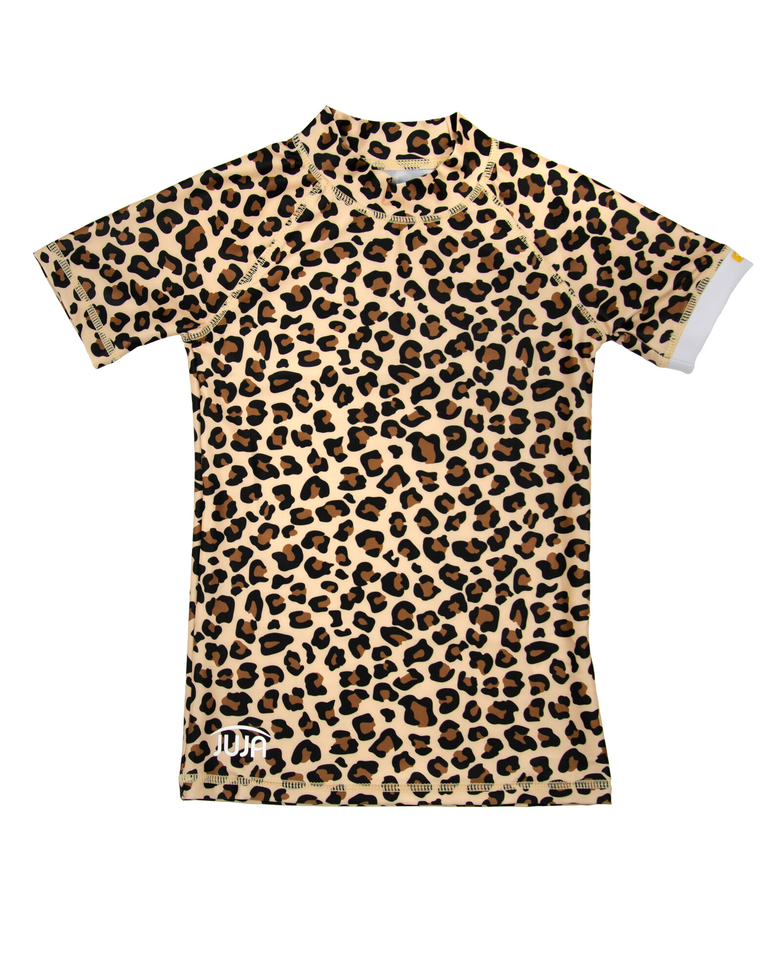 JUJA - UV Swim shirt for girls - Short sleeves - Leopard print - Brown