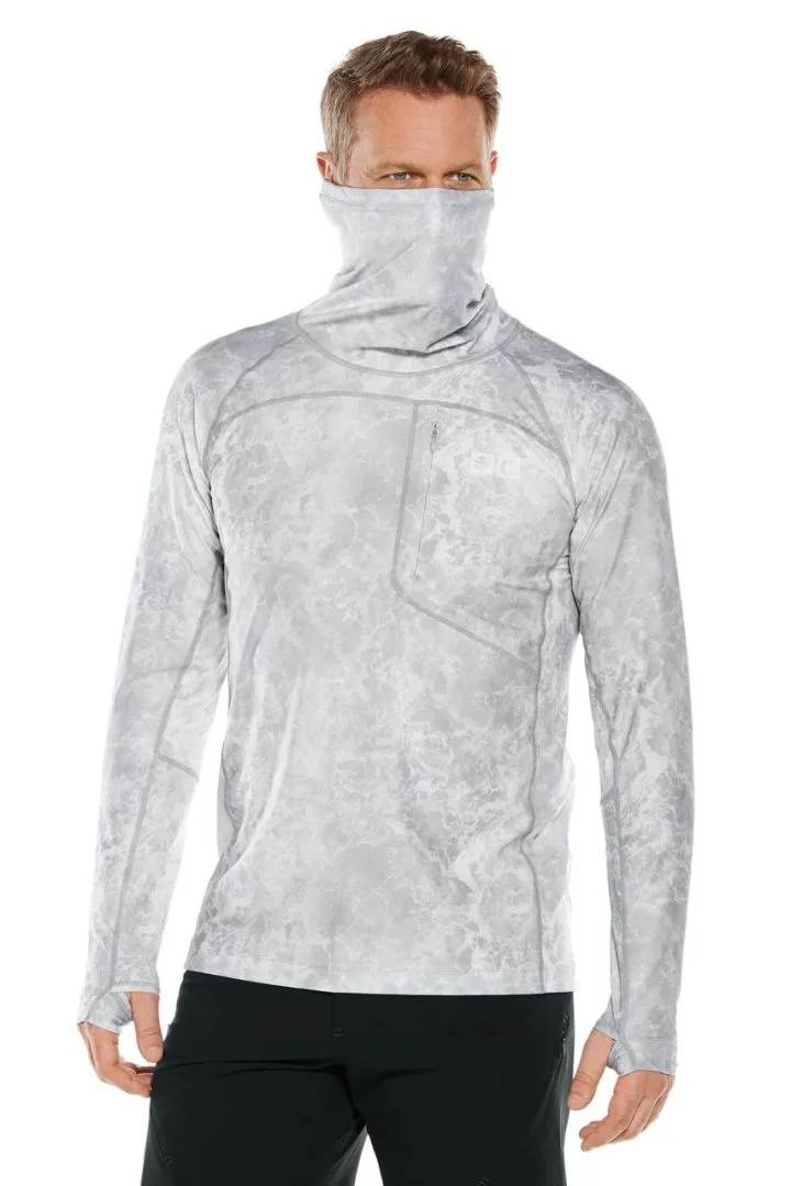 Coolibar - UV Swim Shirt with neck gaitor for men - Andros - Smoke Grey