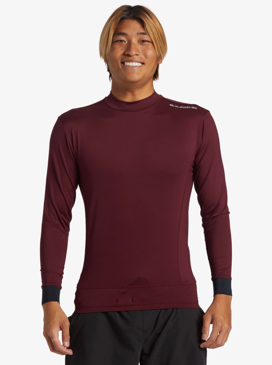 Quiksilver - UV Surf T-shirt for men - Highline - Long sleeve - UPF50+ - Wine