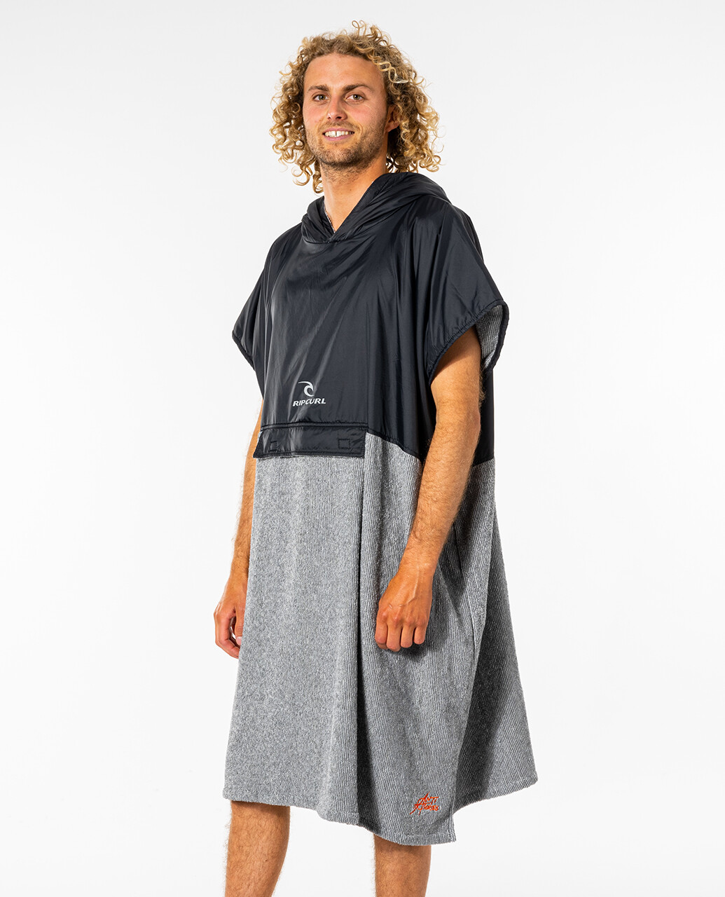 Rip Curl - Anti-Series Hooded Towel for men - Black/Grey