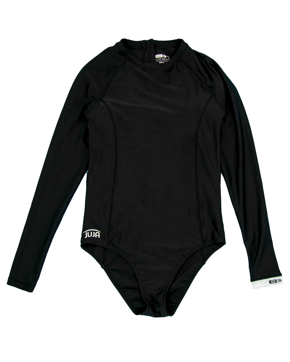 JUJA - UV Swimsuit with long sleeves for women - UPF50+ - Solid - Black