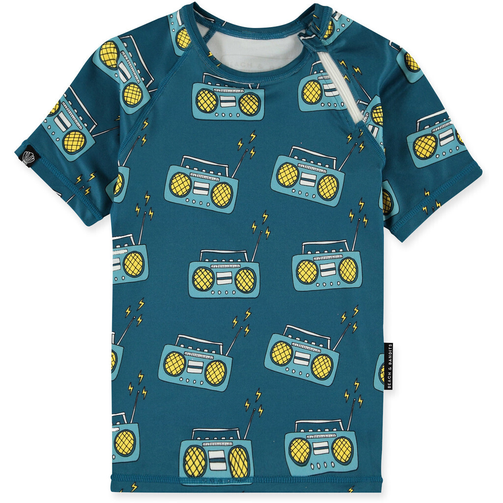 Beach & Bandits - UV Swim shirt for kids - UPF50+ - Short sleeve - Bombastic - Blue