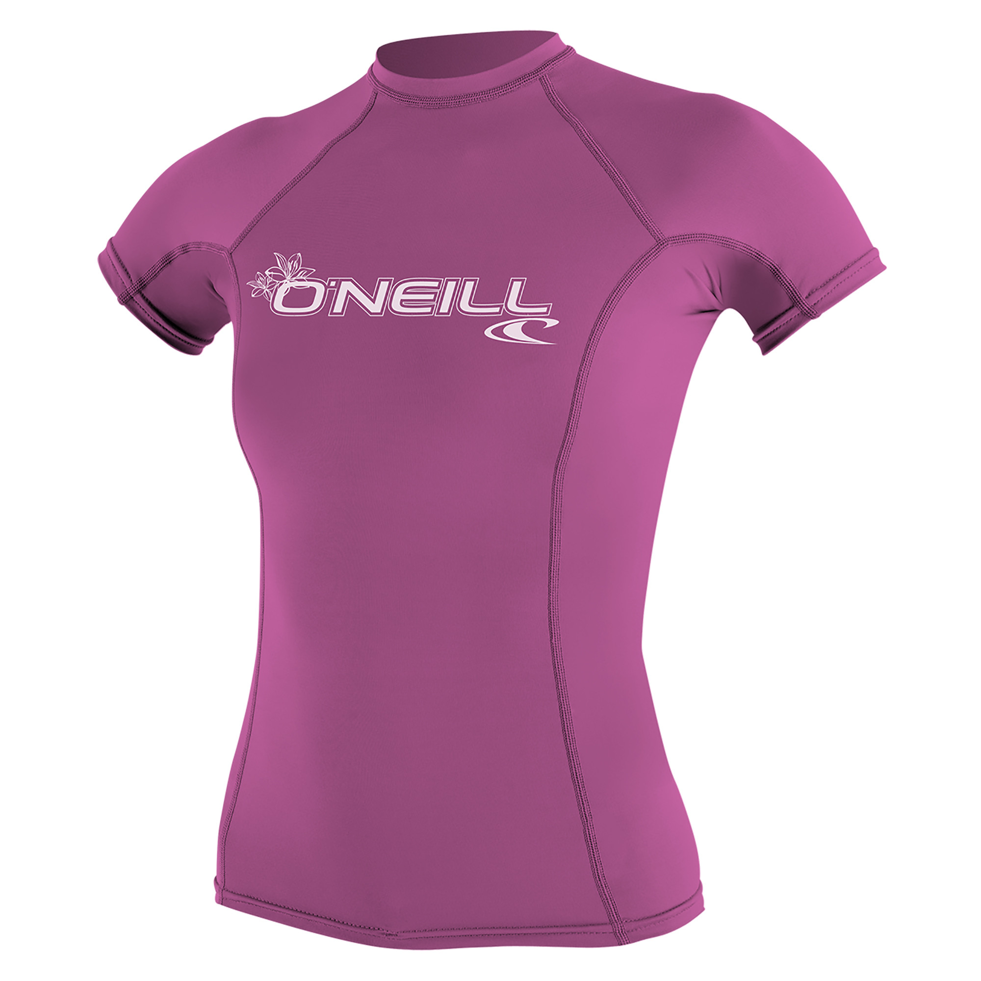 Short Sleeve Shirt Rash Guard Mist O'Neill Womens Slim Fit Basic Skins UPF 50 