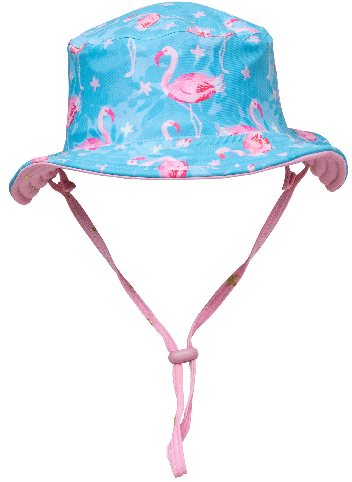 Reversible Pink and Cream Sun Bonnet for Baby Girls