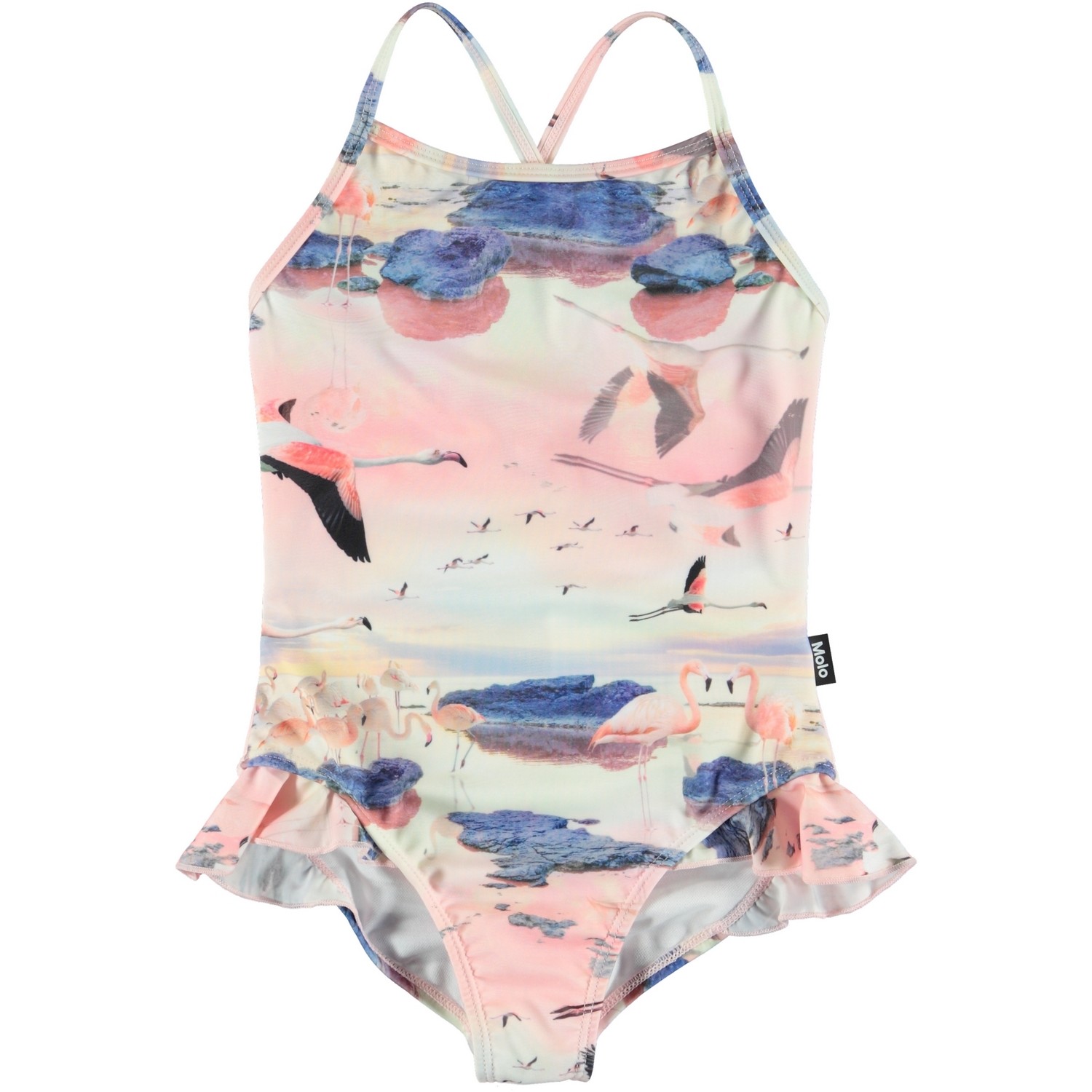 7 year old girl wearing uv protective swimwear
