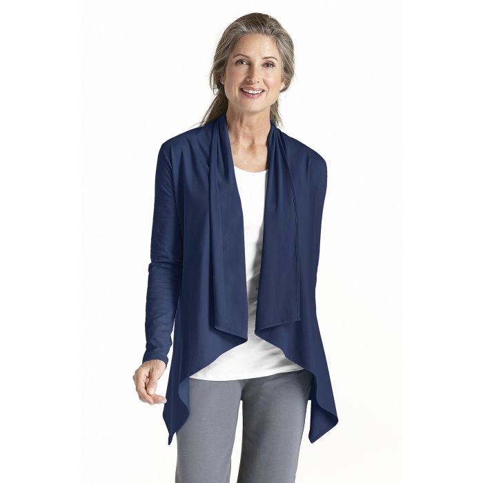Coolibar - UV Sun Wrap Vest for women - Marietas - Navy