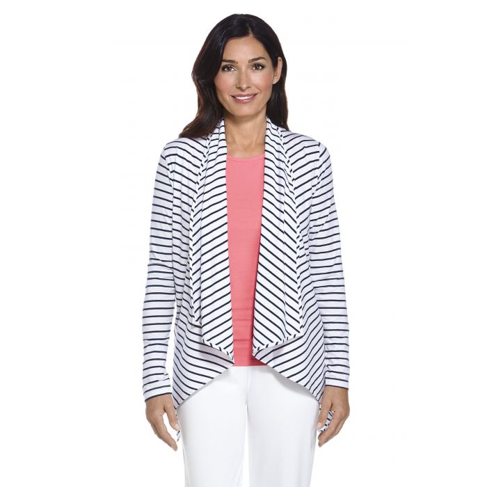 Coolibar - UV Sun Wrap Vest for women - Marietas - Navy/White