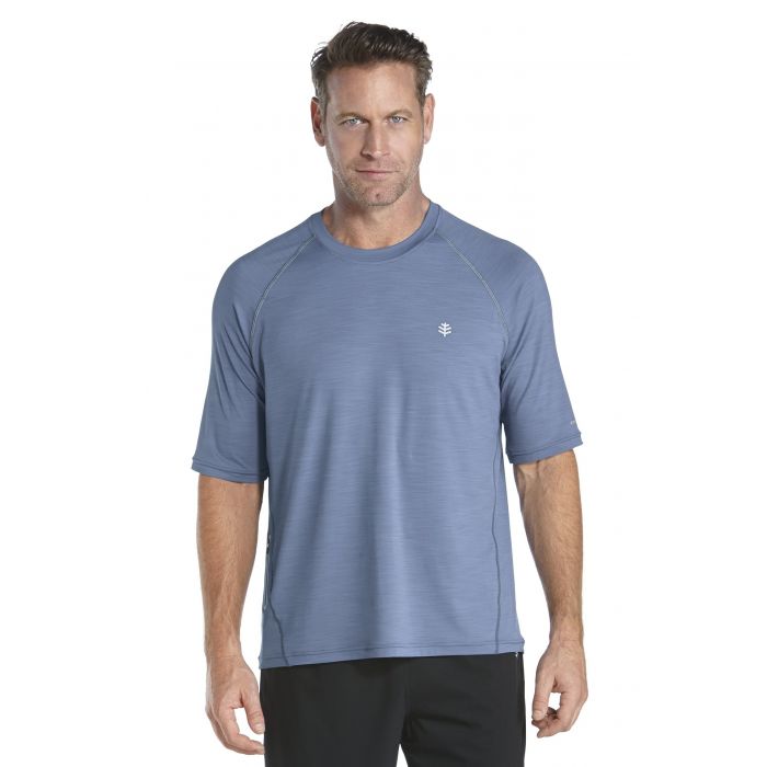 Coolibar - Short sleeve UV sport tee - storm blue