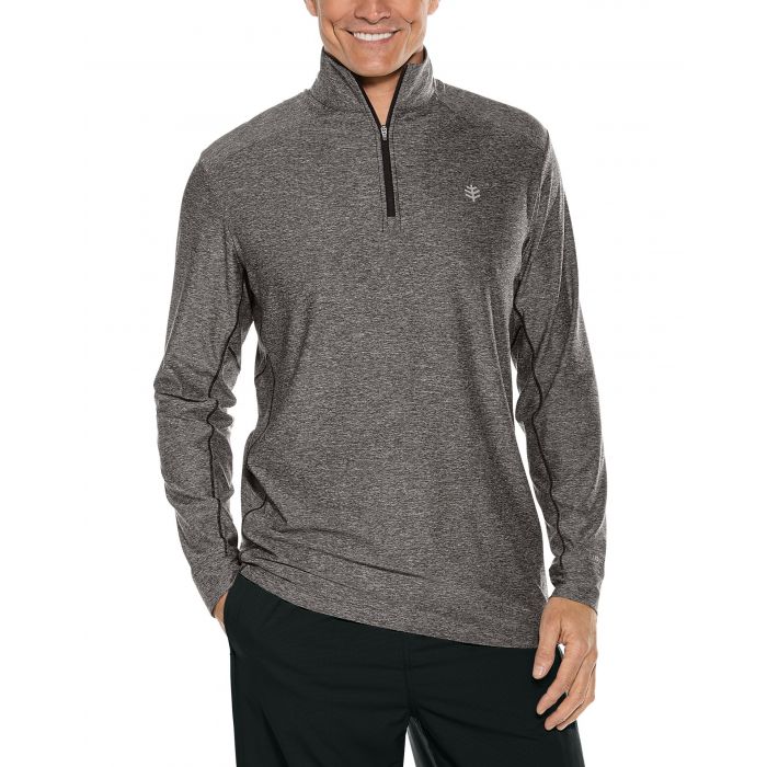 Coolibar - UV Pullover for men - Agility Performance - Charcoal