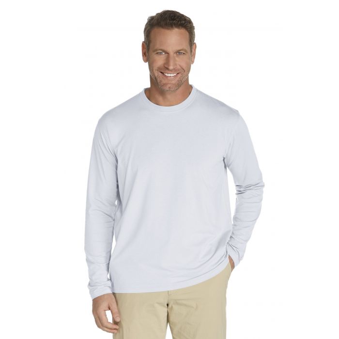 Coolibar - UV Shirt for men - Longsleeve - Morada - White