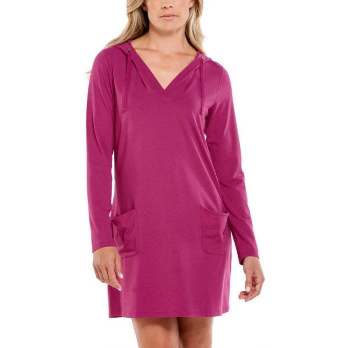 Coolibar - UV Beach Cover-Up Dress for women - Catalina - Solid - Warm Angelica 