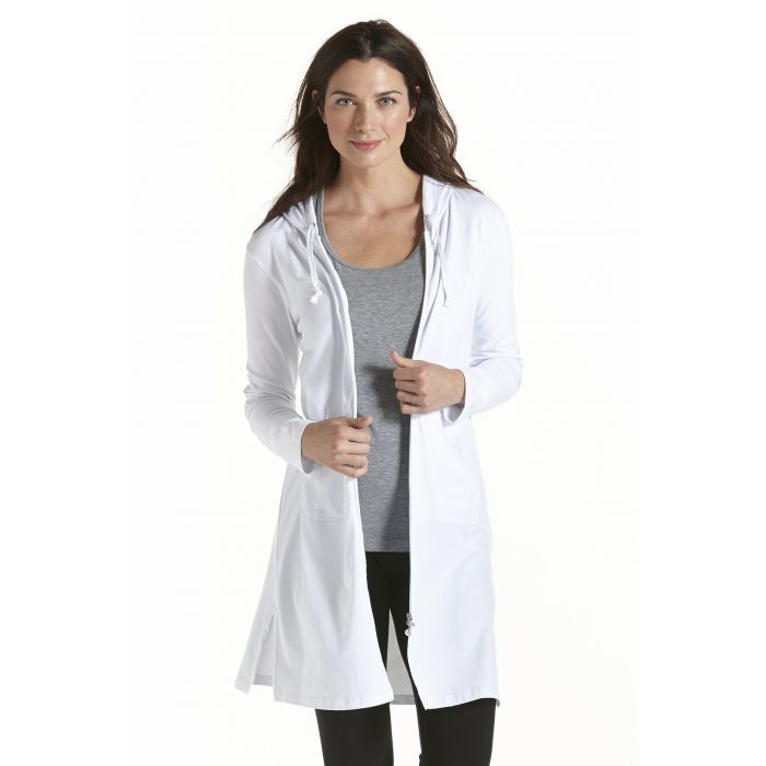 Coolibar - UV long cover up for ladies - White