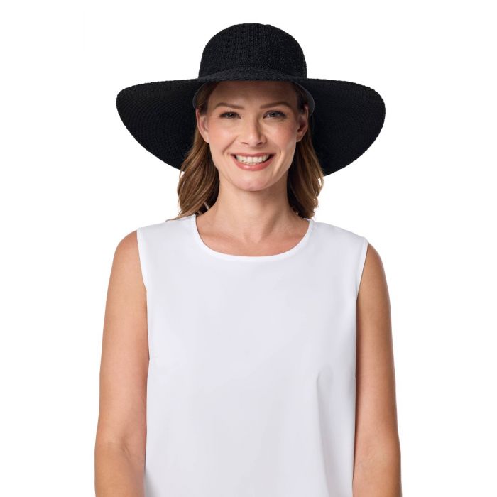 Coolibar - UPF 50+ Women's Packable Wide Brim Sun Hat- Black
