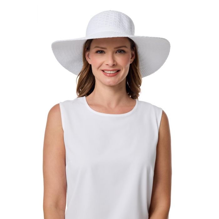 Coolibar - UPF 50+ Women's Packable Wide Brim Sun Hat- White