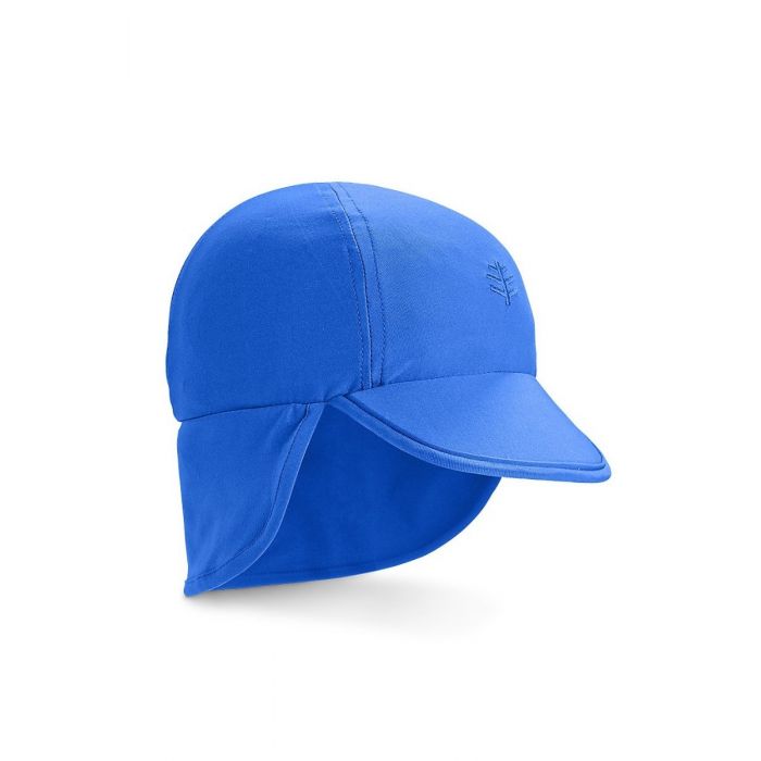 Coolibar - UV sun cap for babies with neck flap - Baja Blue