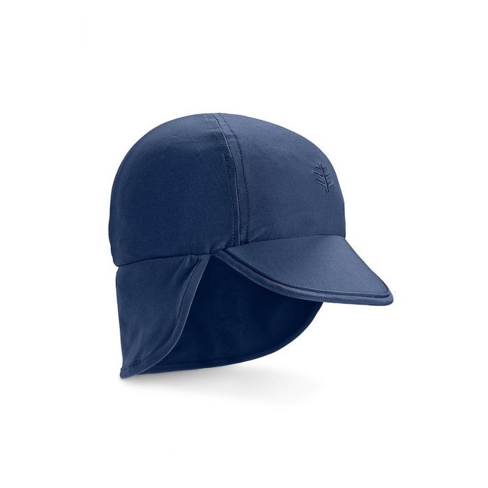 Coolibar - UV Sun Cap for babies with neck flap - Splashy - Navy