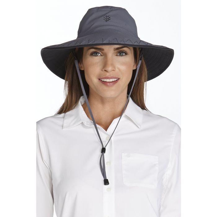 Coolibar - Chlorine Resistant UV Bucket Hat - grey