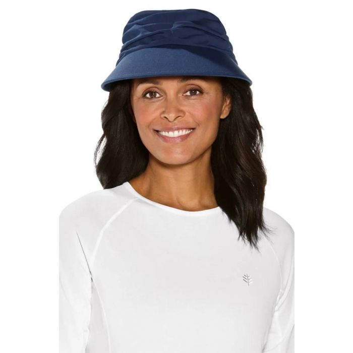Coolibar - UV sun visor for women - Navy blue