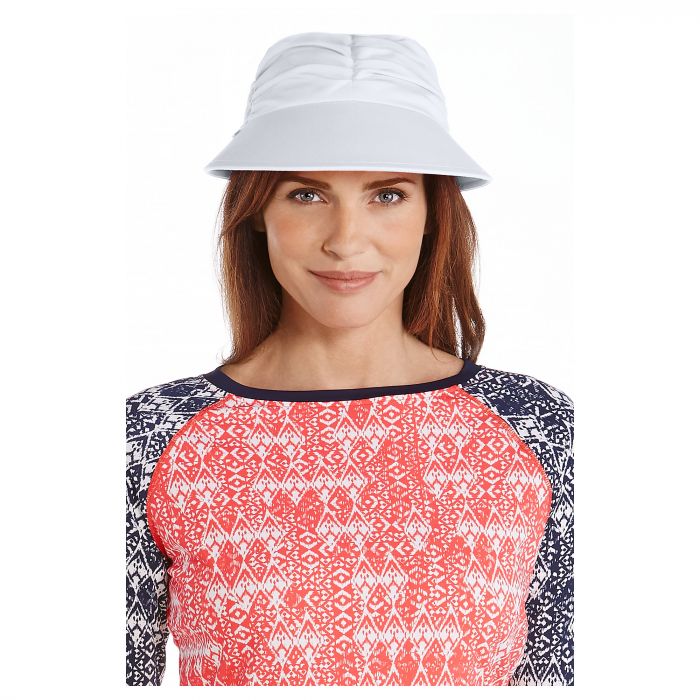 Coolibar - UV sun visor for women - White