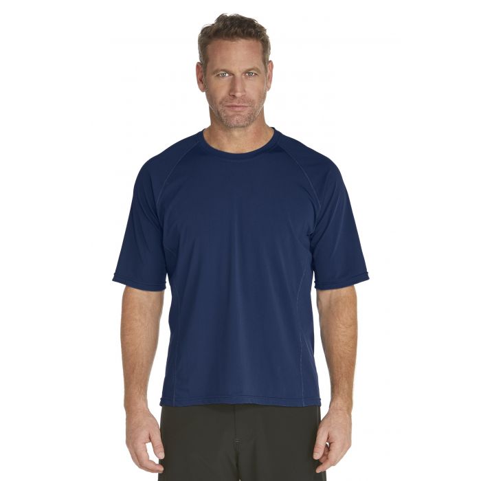Coolibar - Men's Short-Sleeve Swim Shirt - navy