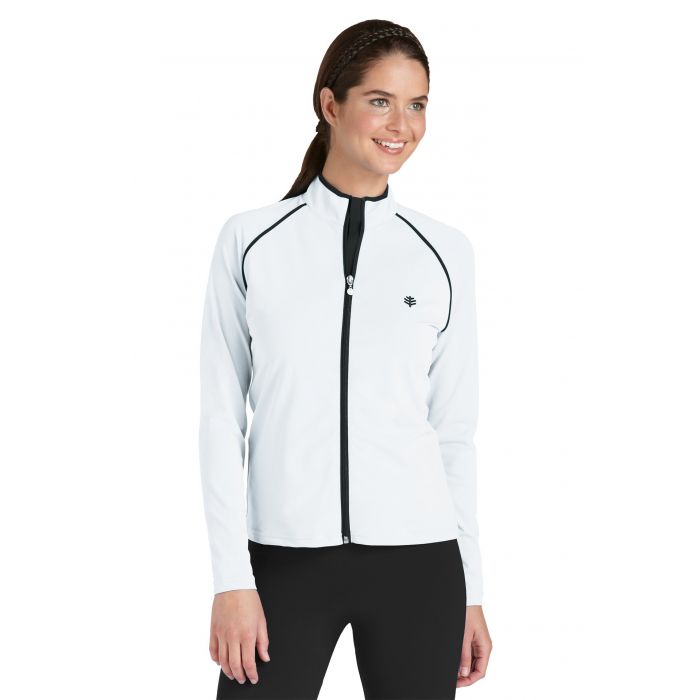 Coolibar - Long Sleeve UV Water Jacket - White/Black