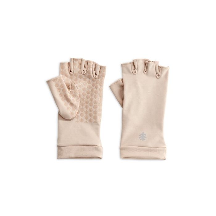Coolibar - UV Fingerless Sun Gloves for adults - Ouray - Beige