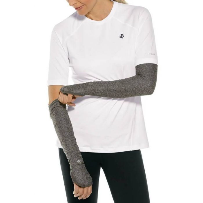 Coolibar - UV Sleeves for women - Backspin Performance - Charcoal