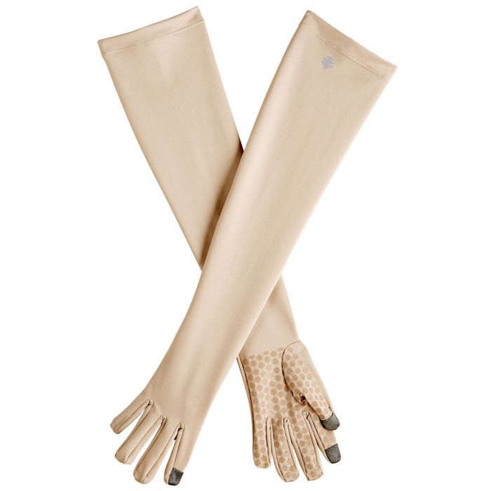 Coolibar - UV Long Gloves for adults - Culebra - Beige