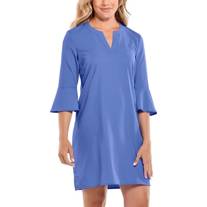Coolibar - UV Tunic Dress for women - Cannes - Solid - Aura Blue