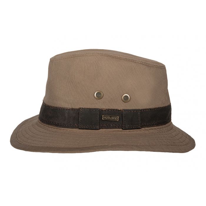 Hatland - UV Fedora hat for men - Okaton - Bronze