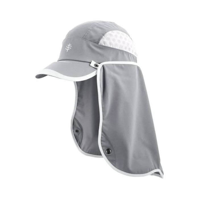 Coolibar - UV Sport Cap for adults - Agility - Steel Grey/White 