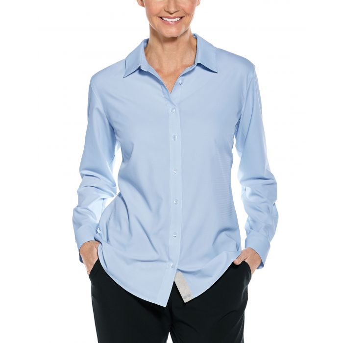 Coolibar - UV Shirt for women - Hepburn Blouse - Light blue