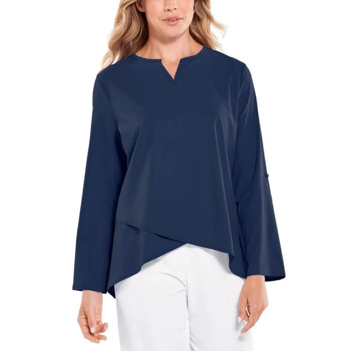 Coolibar - UV Tunic Top for women - Santa Barbara - Solid - Navy