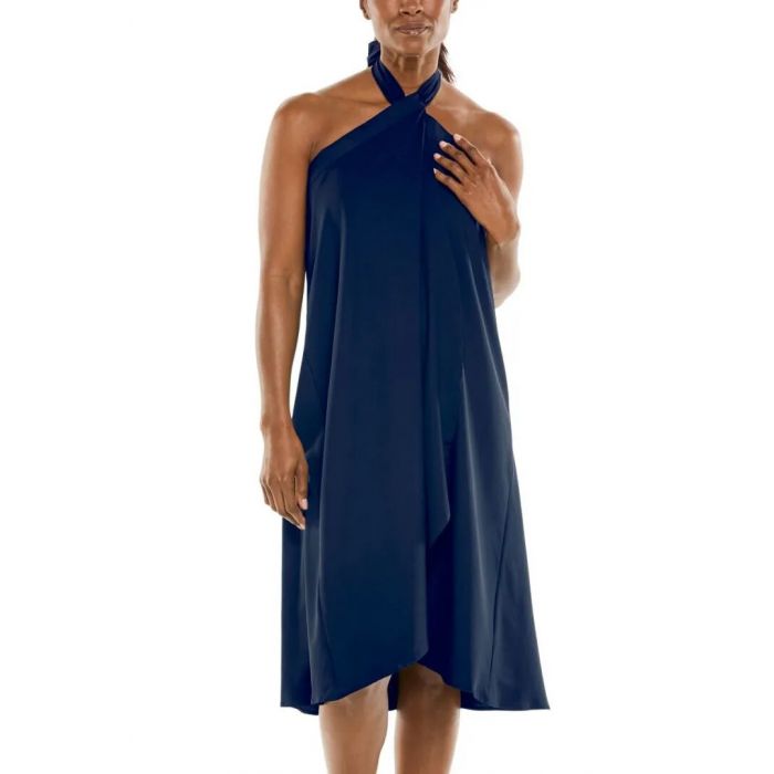 Coolibar - UV Convertible wrap dress for women - Isla - Navy