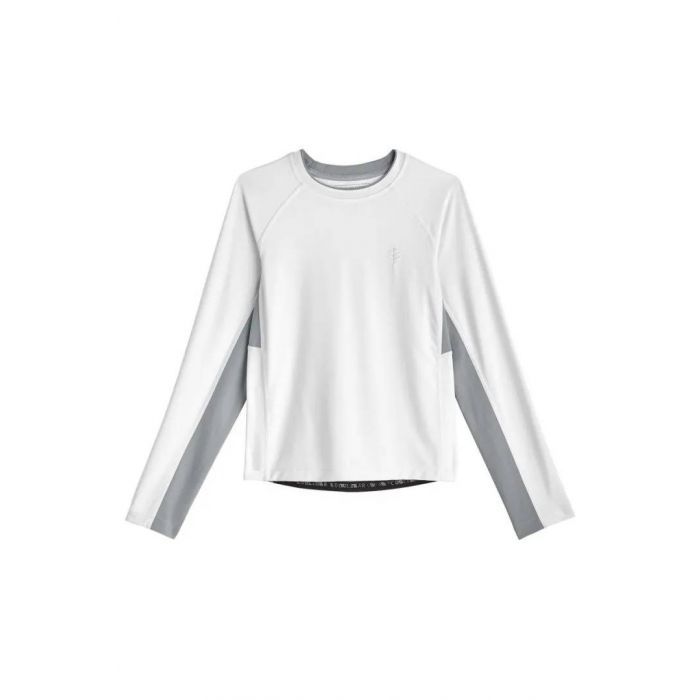 Coolibar - UV Rashguard for boys - Ultimate - Line Texture - White