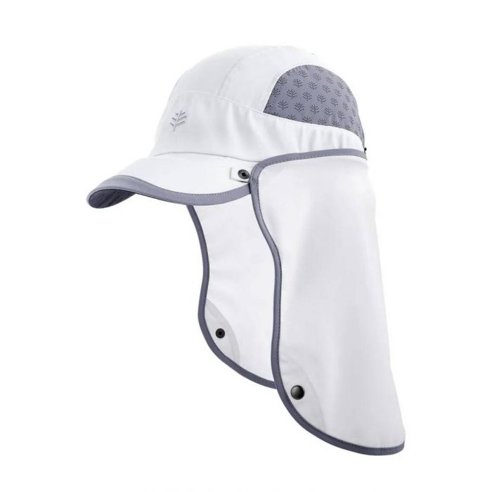 Coolibar - UV Sport Cap for adults - Agility - White/Steel Grey 