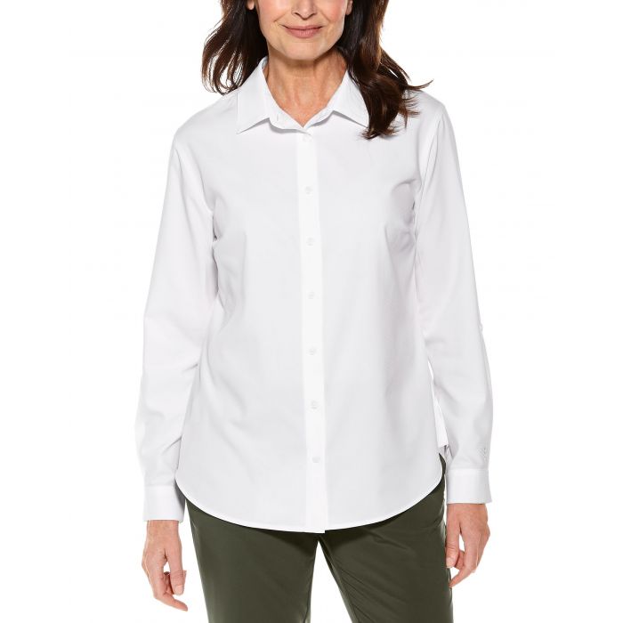 Coolibar - UV Shirt for women - Hepburn Blouse - White