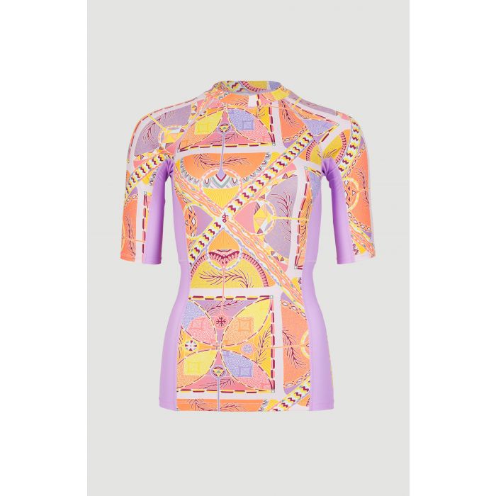O'Neill - UV Swim shirt with short sleeves for women - Anglet - UPF50+ - Yellow Scarf