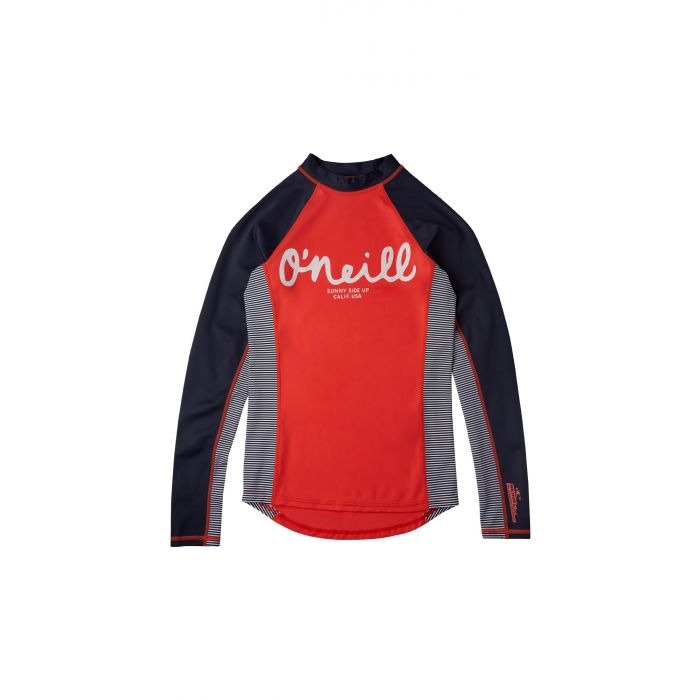 O'Neill - UV Swim shirt for girls - Longsleeve - Skins - Hot Coral