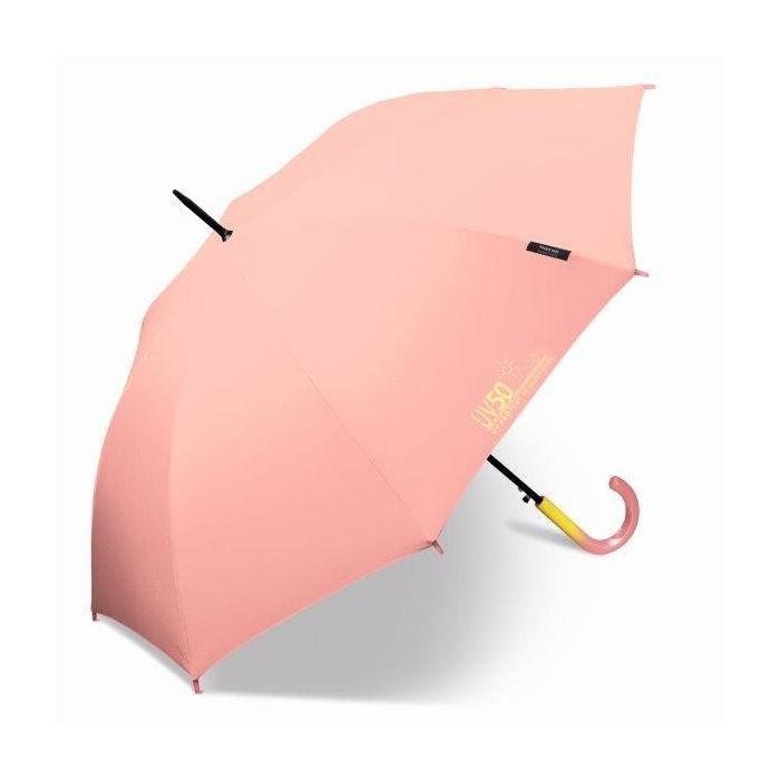 Happy Rain - Long umbrella with UV protection - Automatic - Pink