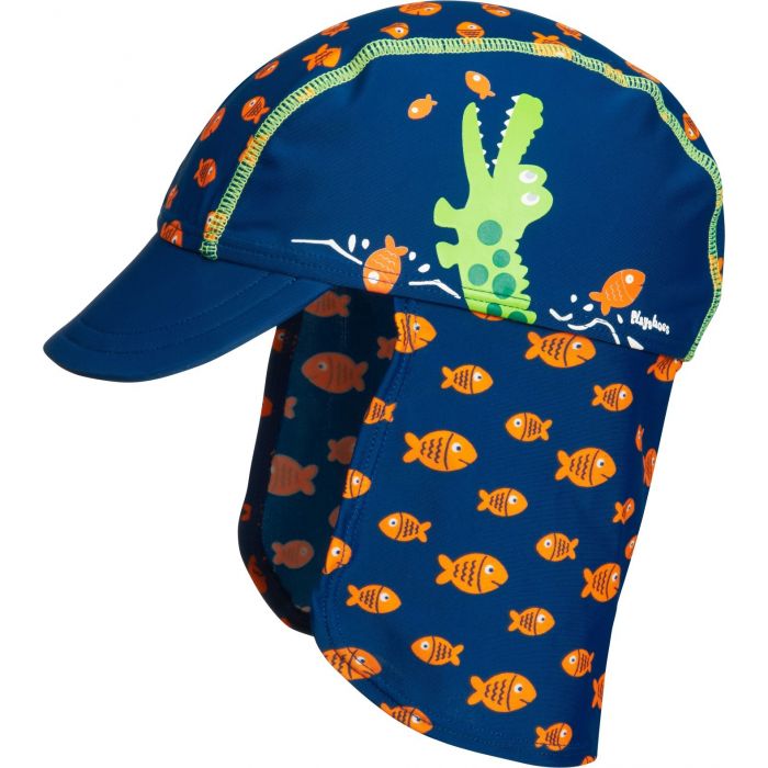 Playshoes - UV sun cap for children - Crocodile - Blue