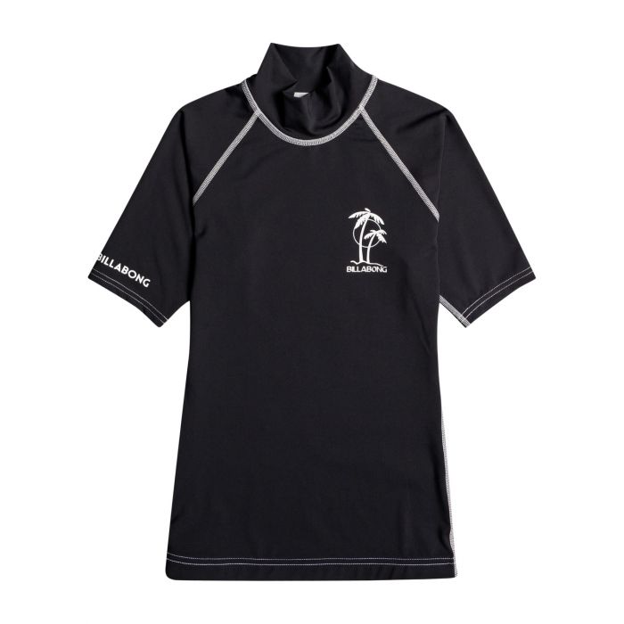 Billabong - UV Rashguard for women - Short sleeve - Logo - Black Pebble