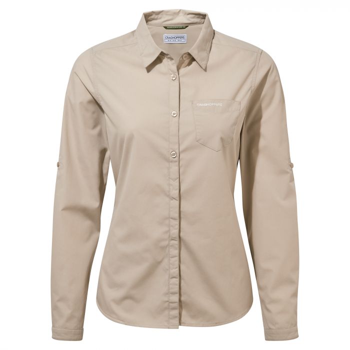 Craghoppers - Blouse for women - Long sleeve - Kiwi - Desert sand