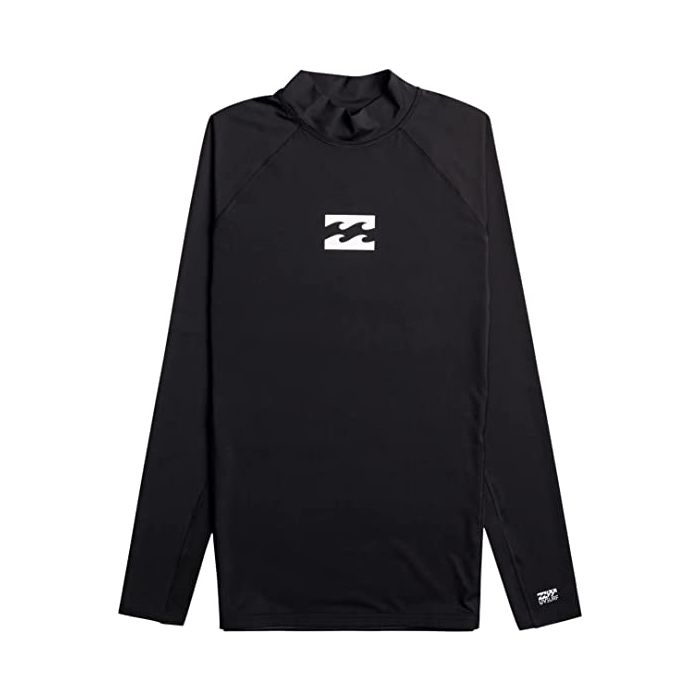 Billabong - UV Rashguard for men with long sleeves - Waves All Day - UPF50+ - Black Pebble
