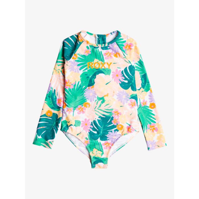 	 Name Roxy - Swim Suit girls - Paradisiac Island - Long sleeve - Mint Tropical Trails