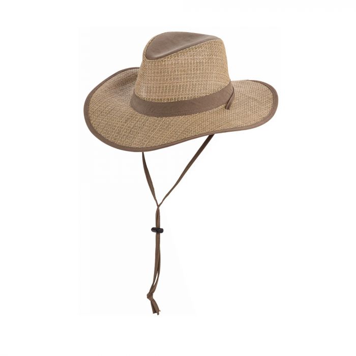 Dorfman Pacific - Safari seagrass hat for Men - Olive