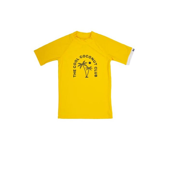 JUJA - UV Swim shirt with short sleeves for children - UPF50+ - Cool Coconut - Sunny yellow