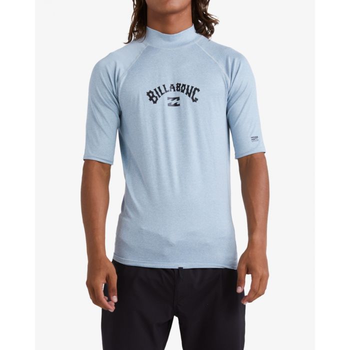 Billabong UV Surf T shirt for men Arch Wave Short sleeve UPF50 Smoke Blue Heather ABYWR03030 BFYH UV Fashions