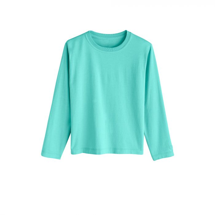 Coolibar - UV shirt for children longsleeve - Crisp Aqua blue